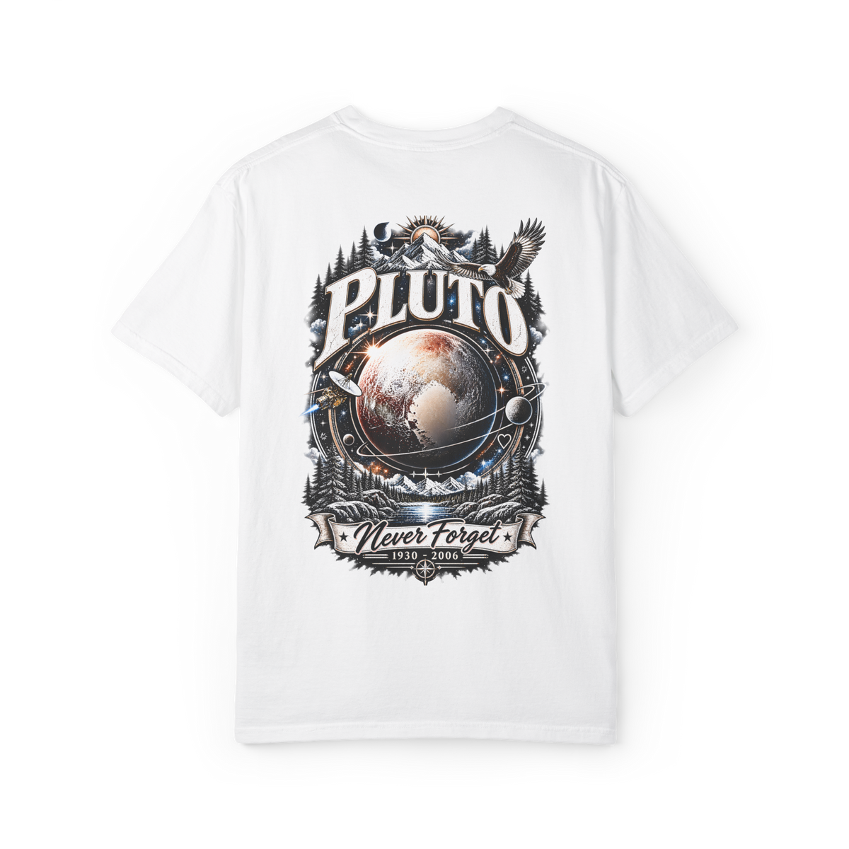 Pluto Halftone Graphic T-Shirt - White