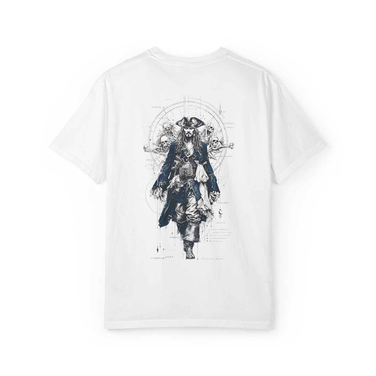 Pirate Captain Halftone T-Shirt - White