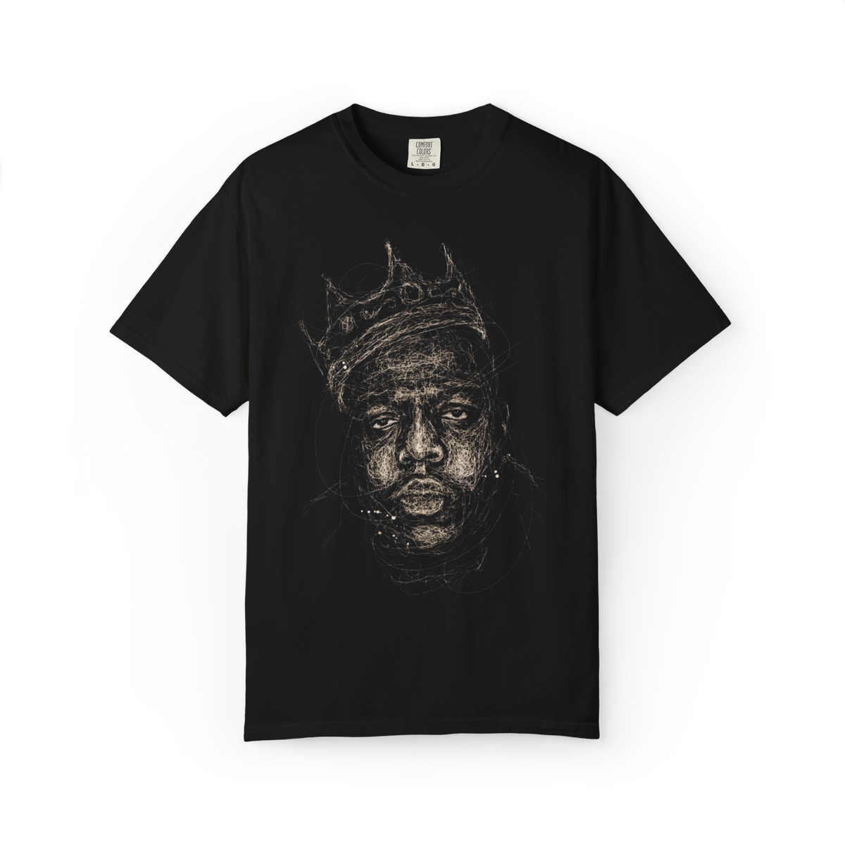 Crowned King B.i.G Halftone T-Shirt - Black